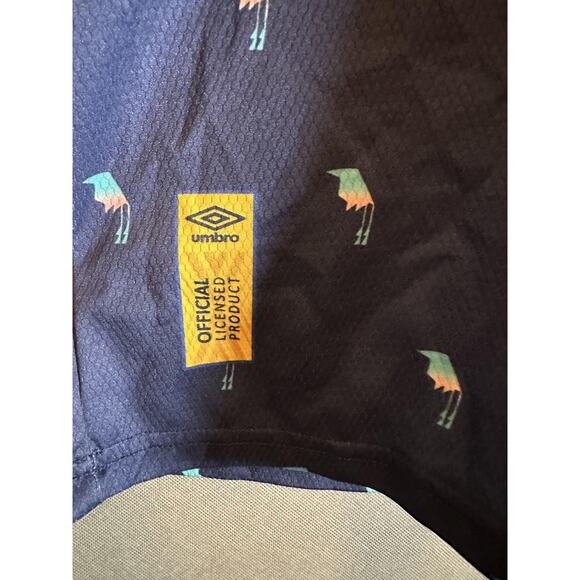 Umbro El Salvador Shirt Mens Medium Navy Blue ES Graphic Pattern Soccer Top - Picture 7 of 9